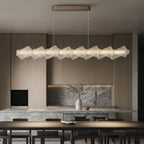 47 Inch Long LED Textured Acrylic Chandelier - Caelan