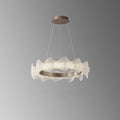 25 Inch Textured Acrylic Round Chandelier - Caelan