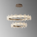 32 Inch Textured Acrylic Tiered Chandelier - Caelan