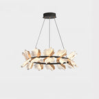 31 Inch Leaf Ring Chandelier - Flora