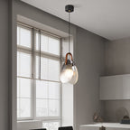 Three Ribbed Glass Drop Pendant Light- Clara