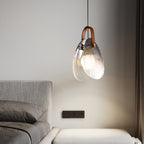 Three Ribbed Glass Drop Pendant Light- Clara