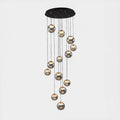 24 Inch Thirteen Globe Glass Pendant Chandelier- Nova