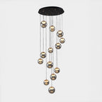24 Inch Thirteen Globe Glass Pendant Chandelier- Nova