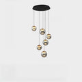 20 Inch Six Globe Glass Pendant Chandelier- Nova
