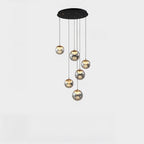 20 Inch Six Globe Glass Pendant Chandelier- Nova