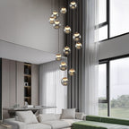 20 Inch Six Globe Glass Pendant Chandelier- Nova