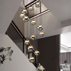 20 Inch Six Globe Glass Pendant Chandelier- Nova