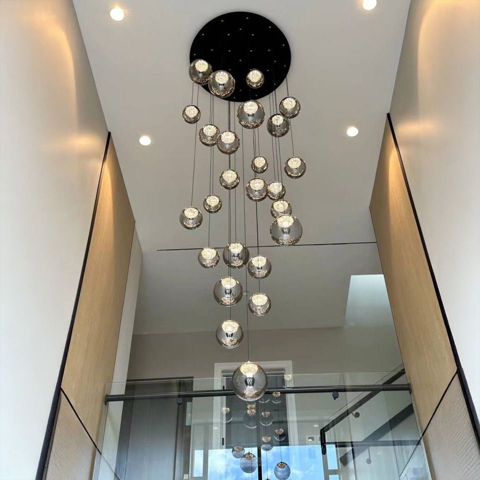 31 Inch Twenty-five Globe Glass Pendant Chandelier- Nova