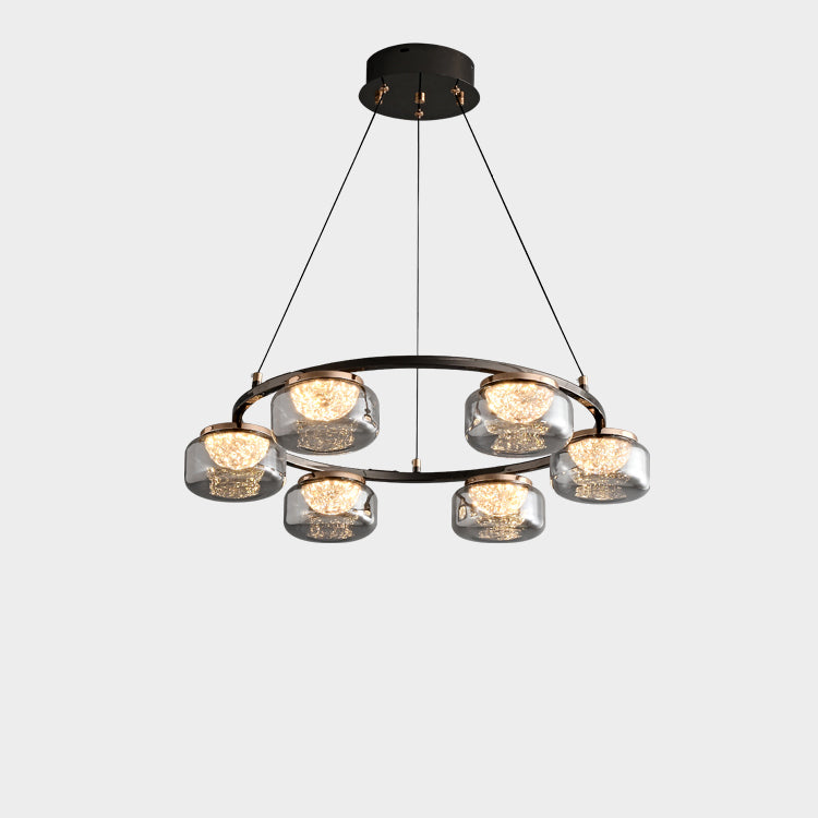 24 Inch Glass Round Chandelier - Celeste