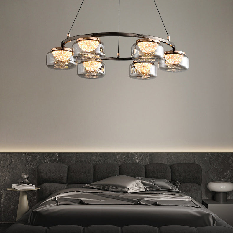 24 Inch Glass Round Chandelier - Celeste