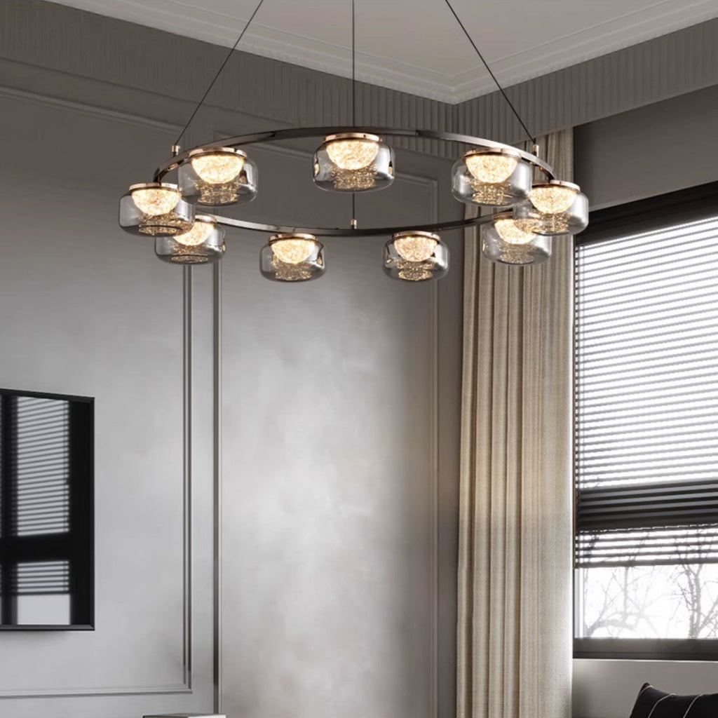 31 Inch Glass Round Chandelier - Celeste