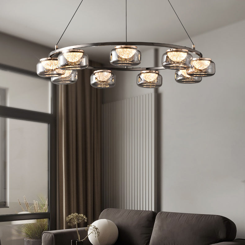 31 Inch Glass Round Chandelier - Celeste
