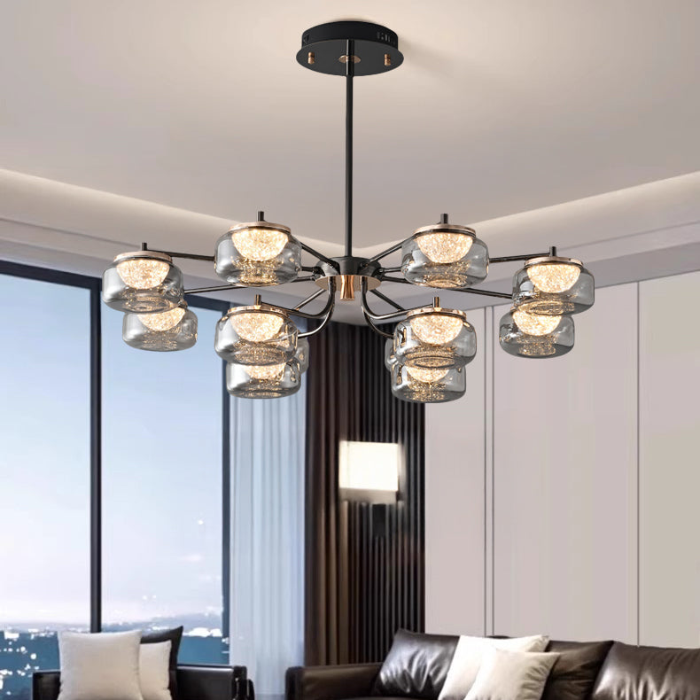 36 Inch Glass Arm Chandelier - Celeste