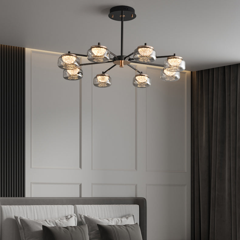 24 Inch Glass Arm Chandelier - Celeste