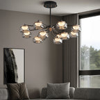 36 Inch Glass Arm Chandelier - Celeste