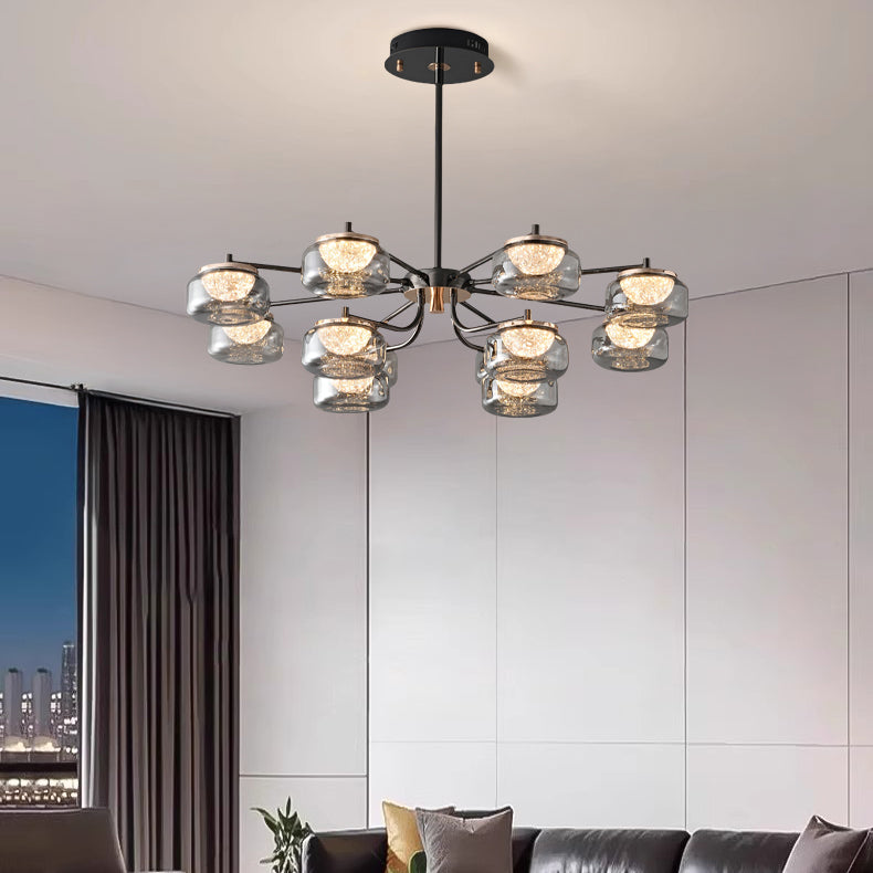 36 Inch Glass Arm Chandelier - Celeste