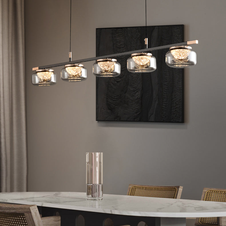 41 Inch Glass Linear Chandelier - Celeste