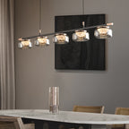 41 Inch Glass Linear Chandelier - Celeste