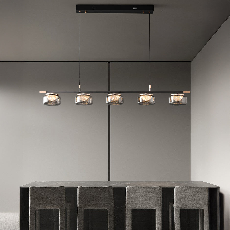 41 Inch Glass Linear Chandelier - Celeste