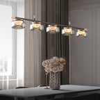 41 Inch Glass Linear Chandelier - Celeste