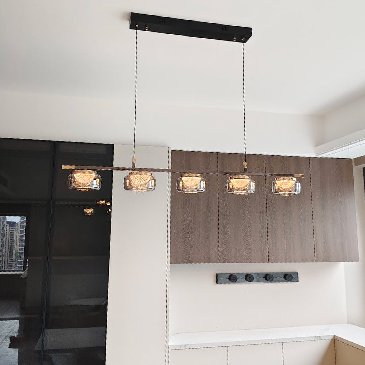 47 Inch Glass Linear Chandelier - Celeste