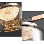 41 Inch Glass Linear Chandelier - Celeste