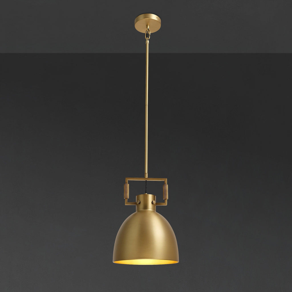 10 Inch Metal Dome Pendant Light - Machinist