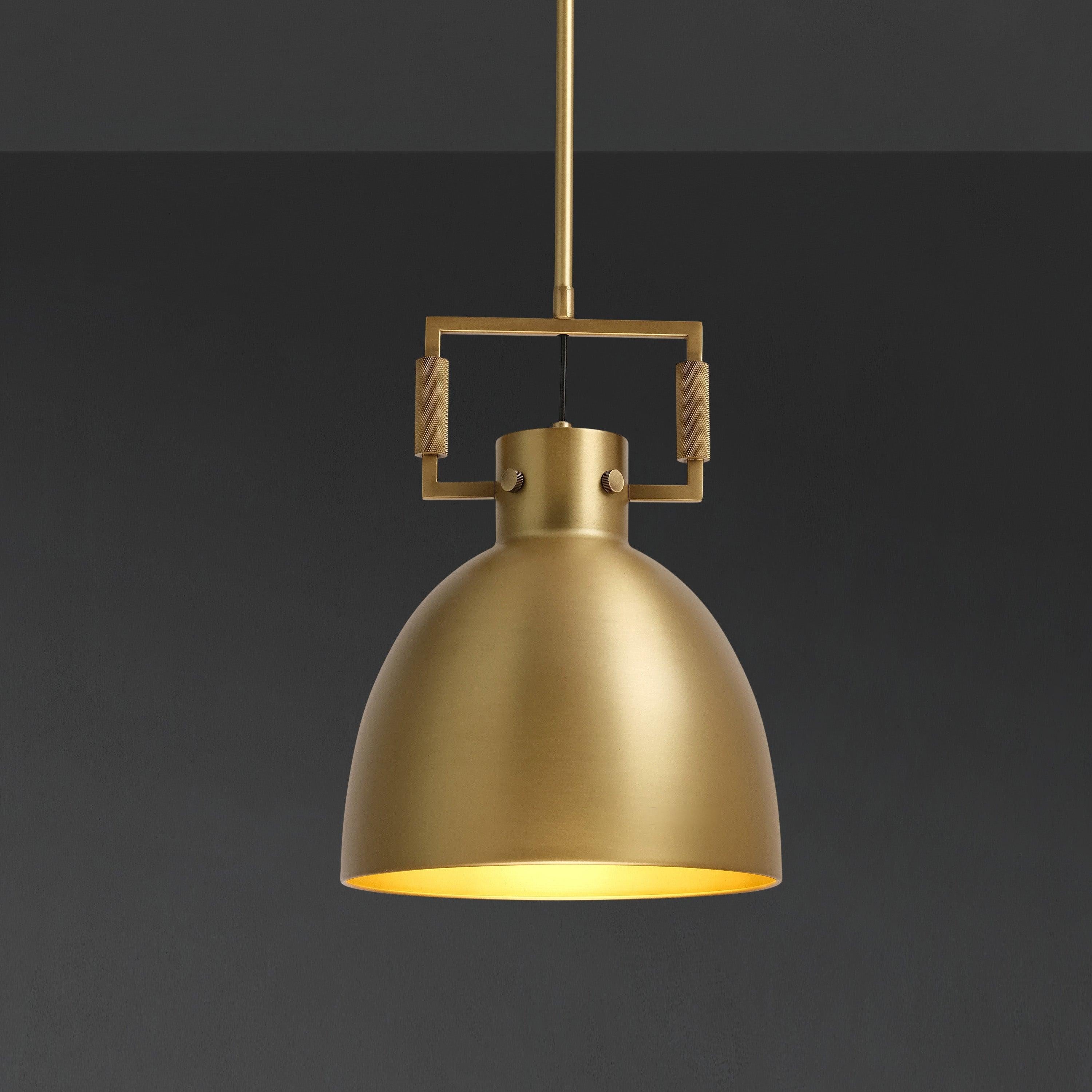 10 Inch Metal Dome Pendant Light - Machinist