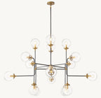 56 Inch Clear Glass Sputnik Globe Chandelier - Bistro