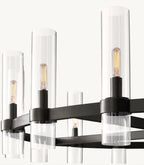 60 Inch Cylindrical Glass Candle Round Chandelier - Ravelle