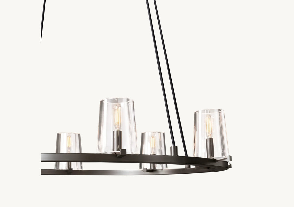 36 Inch Hurricane Candle Ring Chandelier - Pauillac