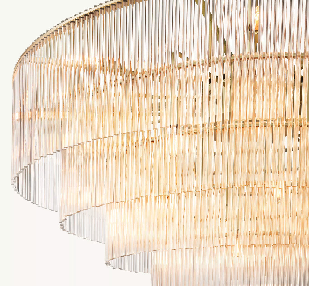50 Inch Crystal Rod Tiered Chandelier - Amadeo