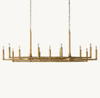 72 Inch Forged Candlestick Linear Chandelier - Thaddeus