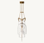 61 Inch Bell Glass Linear Chandelier - Fulcrum