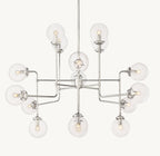 56 Inch Clear Glass Sputnik Globe Chandelier - Bistro