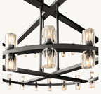 60 Inch Hexagonal Crystal Tiered Chandelier – Arcachon