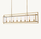 72 Inch Glass Rectangular Chandelier - Beckman