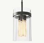 12 Inch Cylindrical Glass Pendant Light - Ravelle