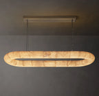 57 Inch Lisse Oval Alabaster Chandelier - Rivage