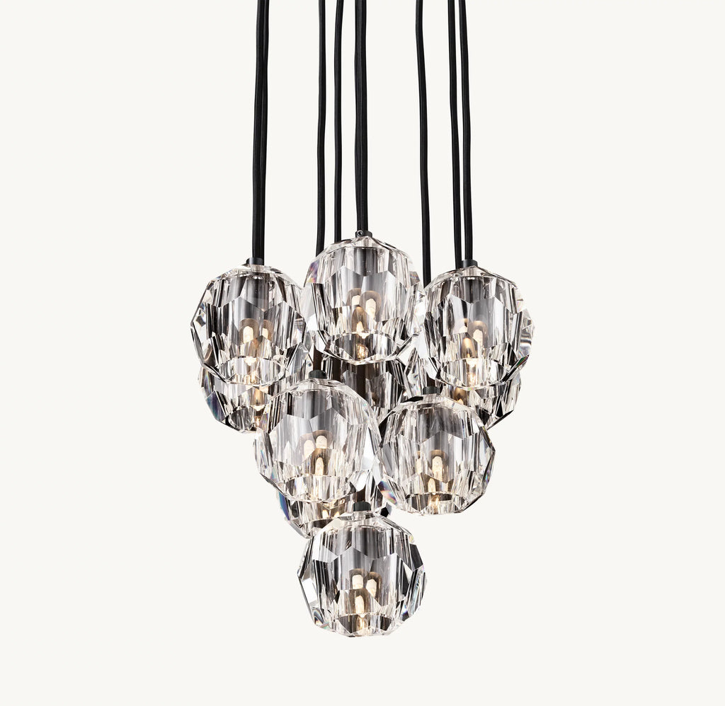 14 Inch Crystal Cluster Chandelier – Boule