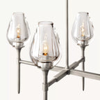 52 Inch Torchiere Crystal Linear Chandelier - Tulip
