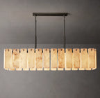 72 Inch Alabaster Rectangular Chandelier - Calamette