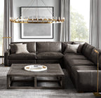 72 Inch Vintage Filament Tubular Candle Round Chandelier - Camino