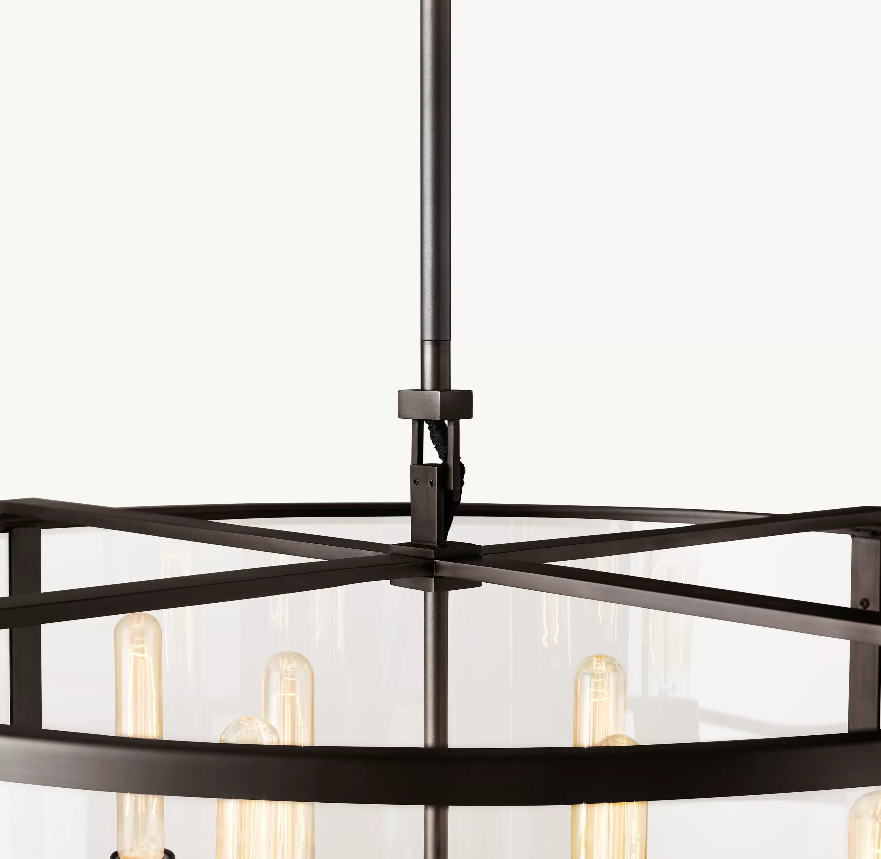 33 Inch Glass Drum Chandelier - Beckman