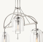 48 Inch Bell Glass Linear Chandelier - Fulcrum