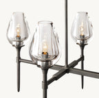 65 Inch Torchiere Crystal Linear Chandelier - Tulip