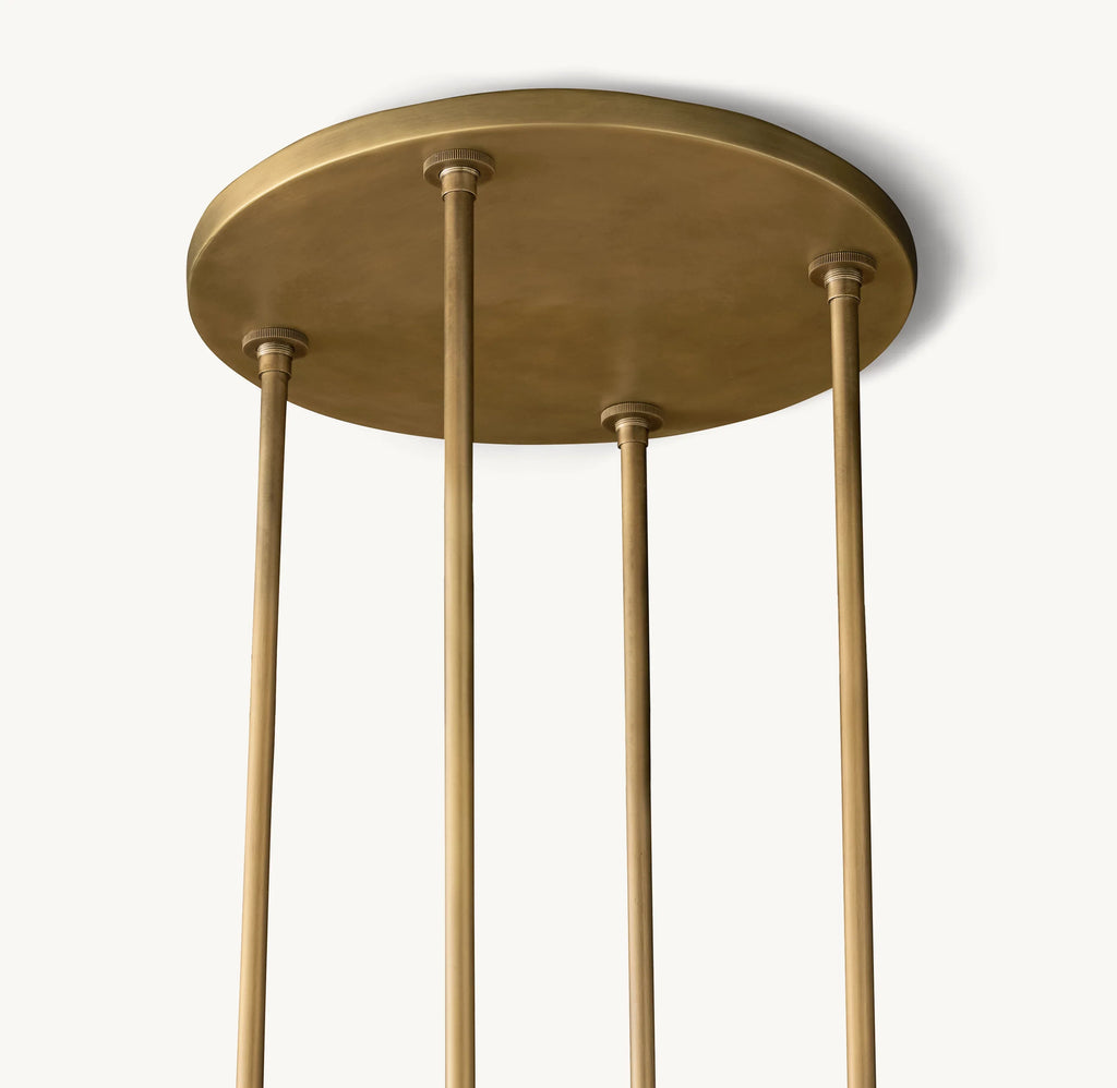 60 Inch Cylindrical Glass Candle Round Chandelier - Ravelle