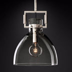 10 Inch Clear Glass Dome Pendant Light - Machinist