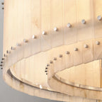 48 Inch Alabaster Two-Tier Chandelier - San Marco